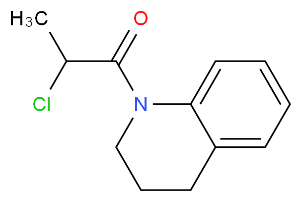 2-chloro-1-(1,2,3,4-tetrahydroquinolin-1-yl)propan-1-one_分子结构_CAS_91494-43-8