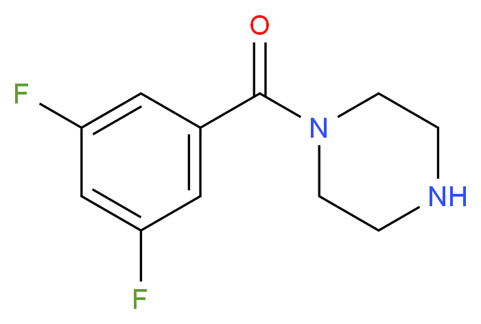 (3,5-Difluorophenyl)(1-piperazinyl)methanone_分子结构_CAS_)