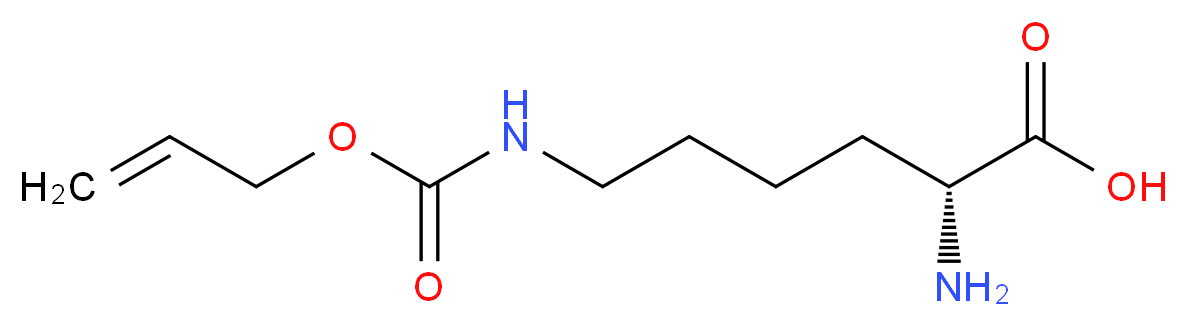 (R)-6-(((Allyloxy)carbonyl)amino)-2-aminohexanoic acid_分子结构_CAS_274260-42-3)