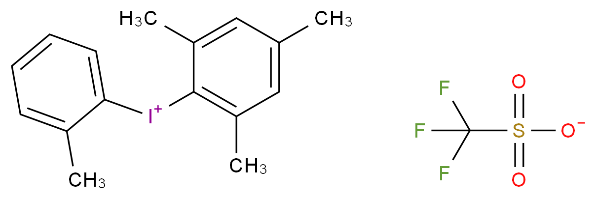 (2-Methylphenyl)(2,4,6-trimethylphenyl)iodonium triflate_分子结构_CAS_210823-54-4)