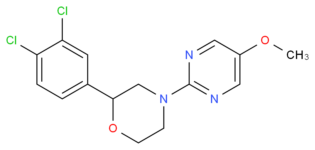 2-(3,4-dichlorophenyl)-4-(5-methoxypyrimidin-2-yl)morpholine_分子结构_CAS_)