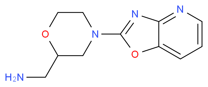 (4-{[1,3]oxazolo[4,5-b]pyridin-2-yl}morpholin-2-yl)methanamine_分子结构_CAS_1035840-60-8