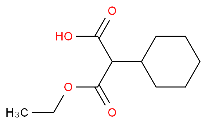 2-cyclohexyl-3-ethoxy-3-oxopropanoic acid_分子结构_CAS_147596-63-2