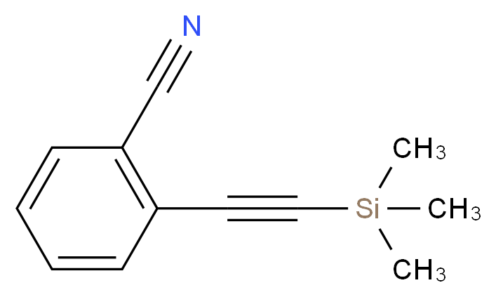 2-[2-(trimethylsilyl)ethynyl]benzonitrile_分子结构_CAS_97308-62-8