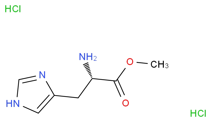 methyl (2S)-2-amino-3-(1H-imidazol-4-yl)propanoate dihydrochloride_分子结构_CAS_7389-87-9
