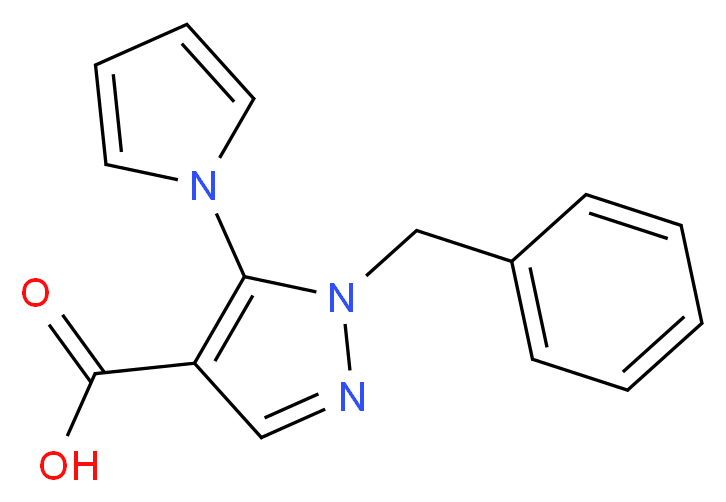 1-benzyl-5-(1H-pyrrol-1-yl)-1H-pyrazole-4-carboxylic acid_分子结构_CAS_)