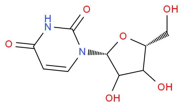 1-[(2R,5R)-3,4-dihydroxy-5-(hydroxymethyl)oxolan-2-yl]-1,2,3,4-tetrahydropyrimidine-2,4-dione_分子结构_CAS_58-96-8