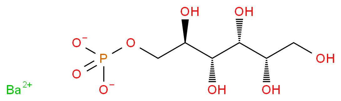 barium(2+) ion (2S,3R,4R,5R)-6-(phosphonatooxy)hexane-1,2,3,4,5-pentol_分子结构_CAS_108392-12-7