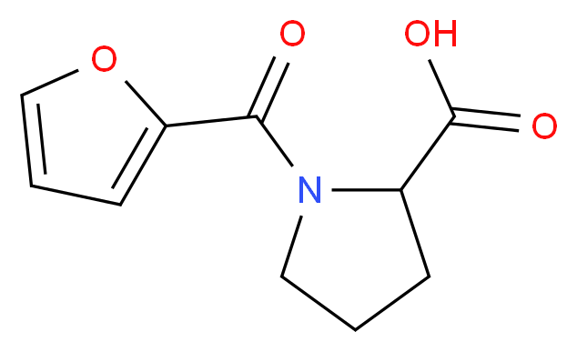 1-(2-furoyl)pyrrolidine-2-carboxylic acid_分子结构_CAS_117918-56-6)