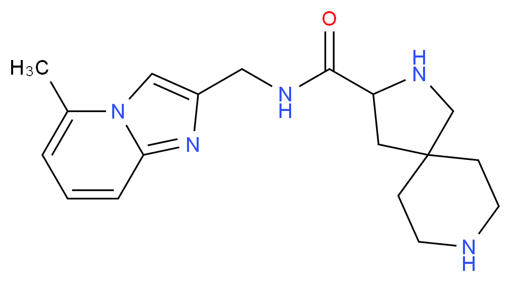 N-[(5-methylimidazo[1,2-a]pyridin-2-yl)methyl]-2,8-diazaspiro[4.5]decane-3-carboxamide_分子结构_CAS_)