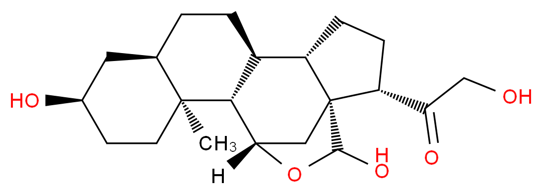 1-[(1R,2S,5S,6S,9R,11R,14S,15S,16S)-11,18-dihydroxy-14-methyl-17-oxapentacyclo[14.2.1.0<sup>1</sup>,<sup>5</sup>.0<sup>6</sup>,<sup>1</sup><sup>5</sup>.0<sup>9</sup>,<sup>1</sup><sup>4</sup>]nonadecan-2-yl]-2-hydroxyethan-1-one_分子结构_CAS_13489-75-3