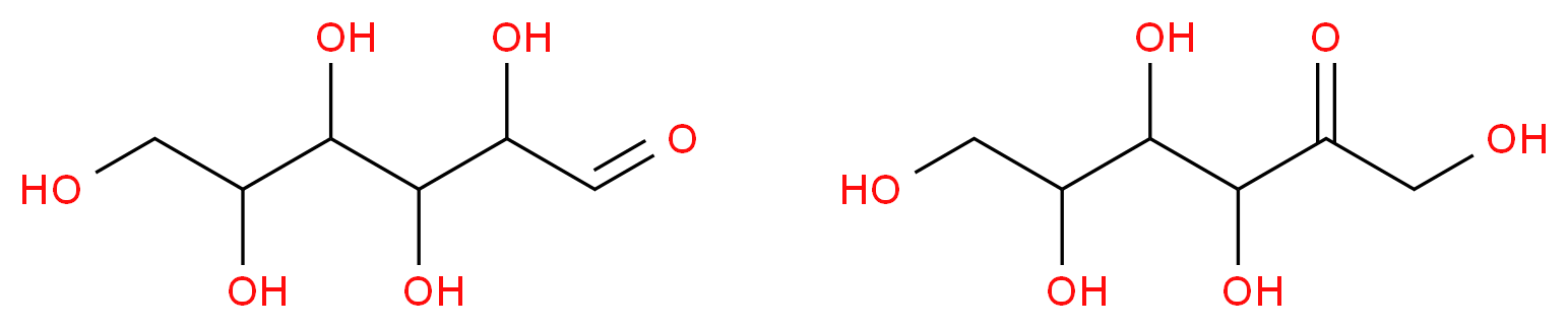 1,3,4,5,6-pentahydroxyhexan-2-one; 2,3,4,5,6-pentahydroxyhexanal_分子结构_CAS_8013-17-0