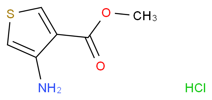 3-氨基噻吩-4-羧酸甲酯盐酸盐_分子结构_CAS_39978-14-8)