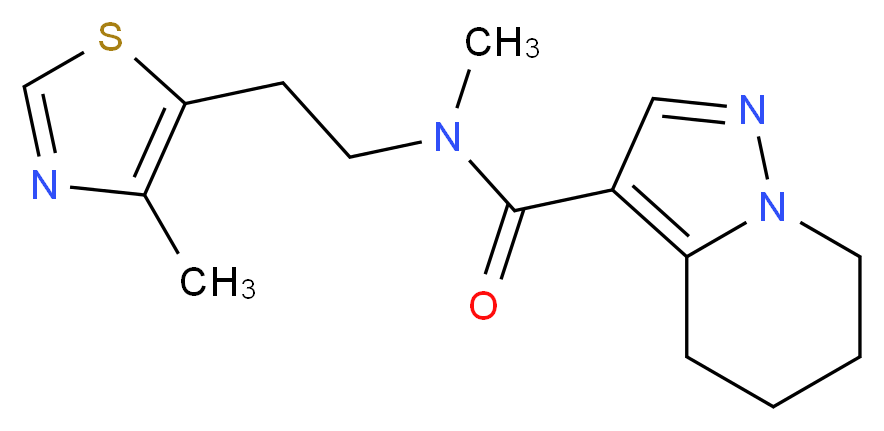 N-methyl-N-[2-(4-methyl-1,3-thiazol-5-yl)ethyl]-4,5,6,7-tetrahydropyrazolo[1,5-a]pyridine-3-carboxamide_分子结构_CAS_)