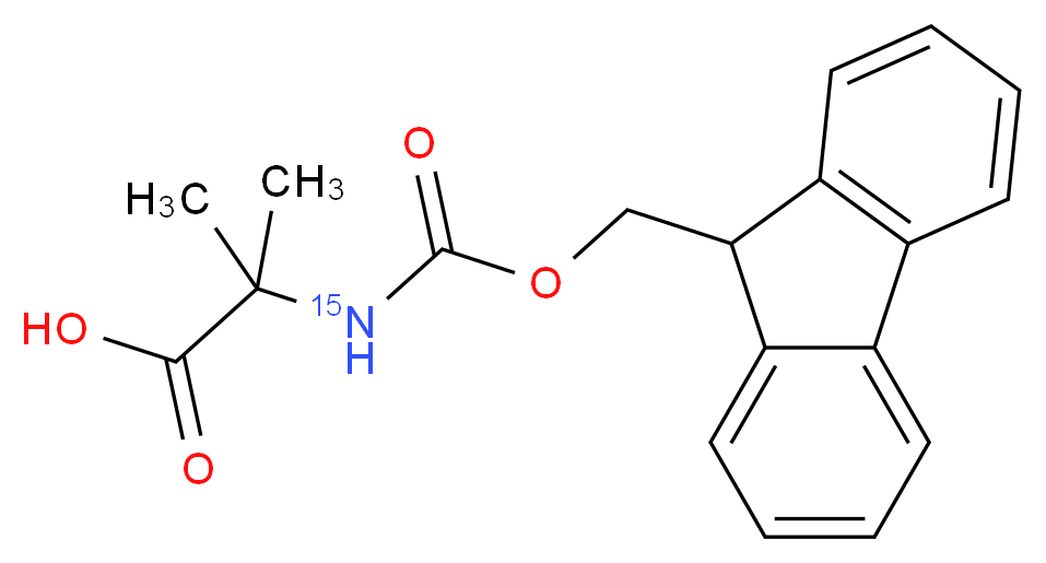 2-Aminoisobutyric acid-15N, α-N-Fmoc_分子结构_CAS_1019641-03-2)