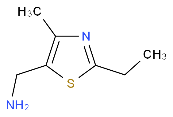 1-(2-ethyl-4-methyl-1,3-thiazol-5-yl)methanamine_分子结构_CAS_1177362-22-9)