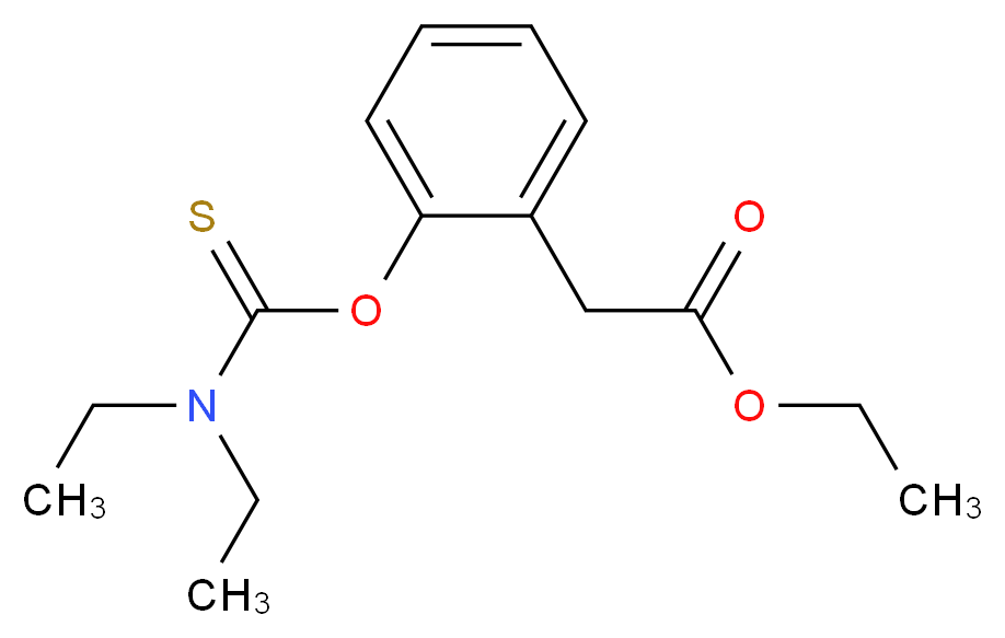 Ethyl [2-Diethylaminothiocarboxyl)]phenylacetate_分子结构_CAS_1076198-04-3)