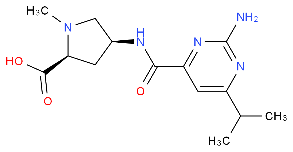 (4S)-4-{[(2-amino-6-isopropylpyrimidin-4-yl)carbonyl]amino}-1-methyl-L-proline_分子结构_CAS_)