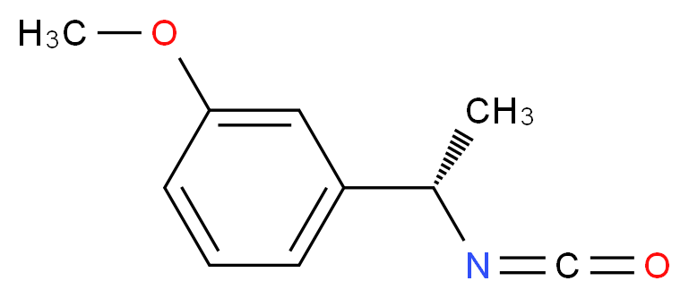 (S)-(-)-1-(3-甲氧基苯基)乙基 异氰酸酯_分子结构_CAS_745784-08-1)