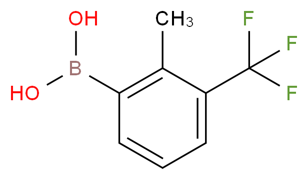 2-Methyl-3-(trifluoromethyl)phenylboronic acid_分子结构_CAS_947533-86-0)