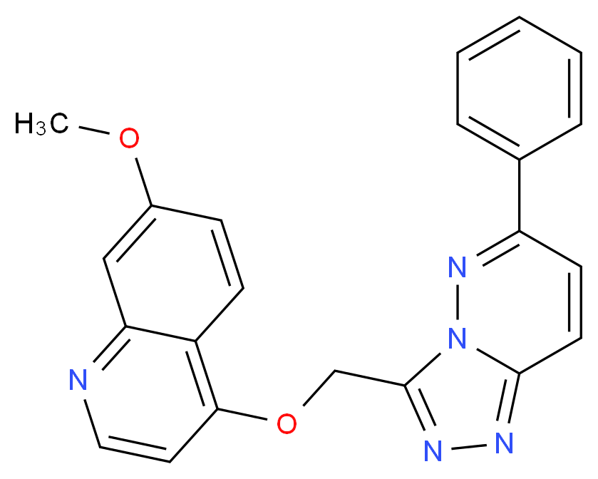 7-methoxy-4-({6-phenyl-[1,2,4]triazolo[4,3-b]pyridazin-3-yl}methoxy)quinoline_分子结构_CAS_1002304-34-8