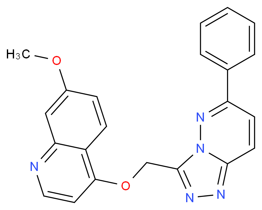 7-methoxy-4-[(6-phenyl[1,2,4]triazolo[4,3-b]pyridazin-3-yl)methoxy]quinoline_分子结构_CAS_)