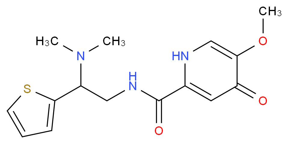 N-[2-(dimethylamino)-2-(2-thienyl)ethyl]-5-methoxy-4-oxo-1,4-dihydropyridine-2-carboxamide_分子结构_CAS_)