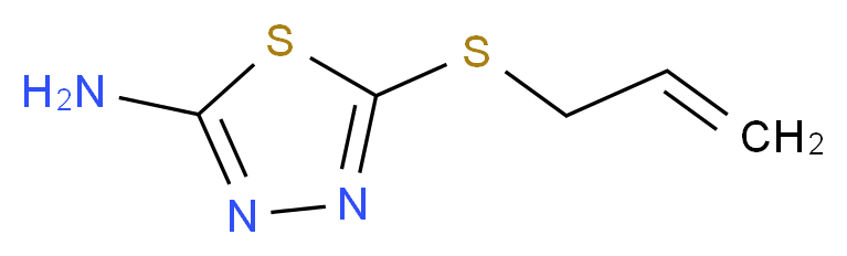 5-Allylsulfanyl-[1,3,4]thiadiazol-2-ylamine_分子结构_CAS_30062-44-3)