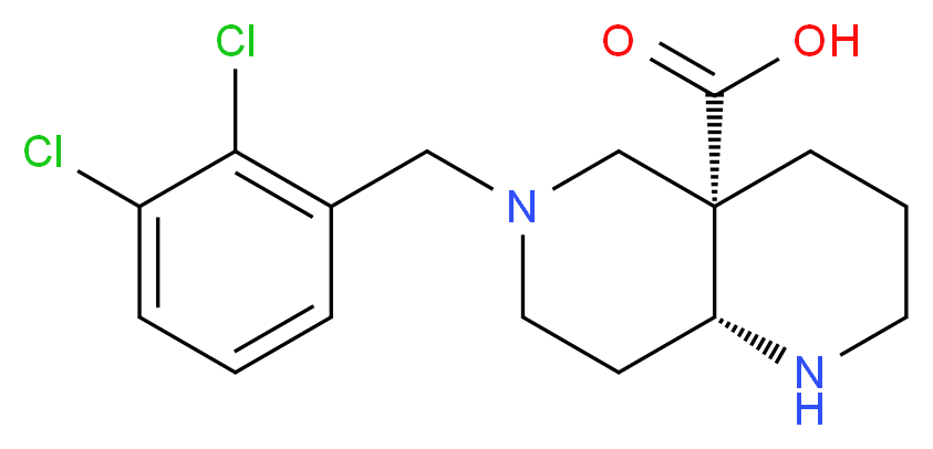 (4aS*,8aR*)-6-(2,3-dichlorobenzyl)octahydro-1,6-naphthyridine-4a(2H)-carboxylic acid_分子结构_CAS_)