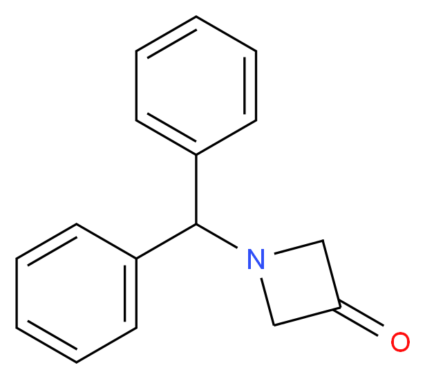 1-(diphenylmethyl)azetidin-3-one_分子结构_CAS_40320-60-3