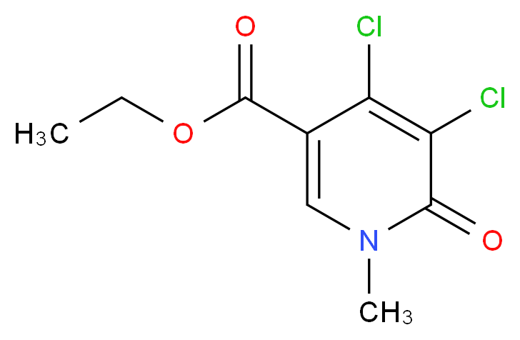 ethyl 4,5-dichloro-1-methyl-6-oxo-1,6-dihydropyridine-3-carboxylate_分子结构_CAS_853105-72-3