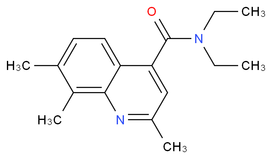 N,N-diethyl-2,7,8-trimethyl-4-quinolinecarboxamide_分子结构_CAS_)