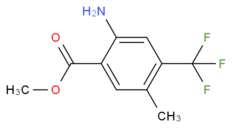 methyl 2-amino-5-methyl-4-(trifluoromethyl)benzoate_分子结构_CAS_872624-53-8