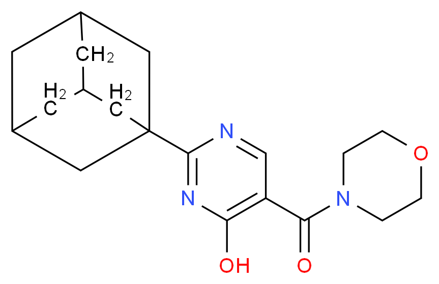 2-(1-adamantyl)-5-(morpholin-4-ylcarbonyl)pyrimidin-4-ol_分子结构_CAS_)