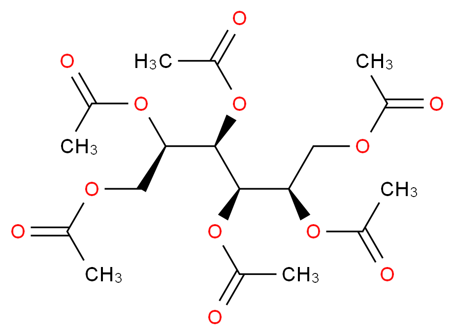 HEXA-O-ACETYL-D-MANNITOL_分子结构_CAS_642-00-2)