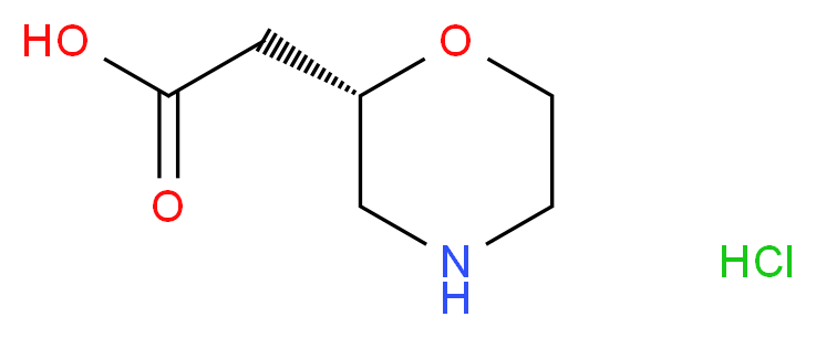 2-[(2S)-morpholin-2-yl]acetic acid hydrochloride_分子结构_CAS_1352709-57-9