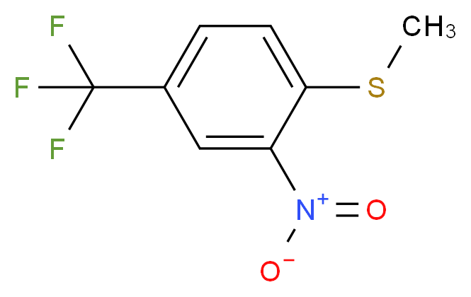1-(methylsulfanyl)-2-nitro-4-(trifluoromethyl)benzene_分子结构_CAS_71236-96-9