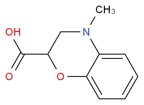 4-methyl-3,4-dihydro-2H-1,4-benzoxazine-2-carboxylic acid_分子结构_CAS_212578-38-6