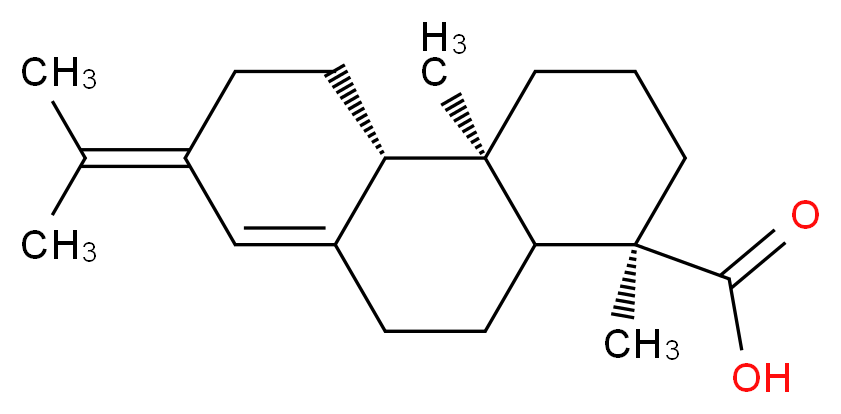 (1R,4aR,4bS)-1,4a-dimethyl-7-(propan-2-ylidene)-1,2,3,4,4a,4b,5,6,7,9,10,10a-dodecahydrophenanthrene-1-carboxylic acid_分子结构_CAS_471-77-2