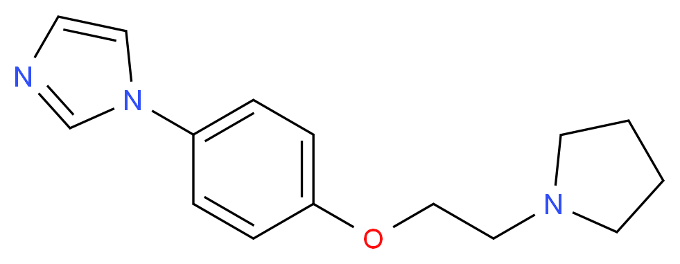 1-[4-(2-pyrrolidin-1-ylethoxy)phenyl]-1H-imidazole_分子结构_CAS_)
