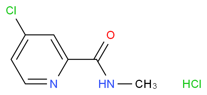 4-Chloro-N-methylpyridine-2-carboxamide Hydrochloride_分子结构_CAS_882167-77-3)