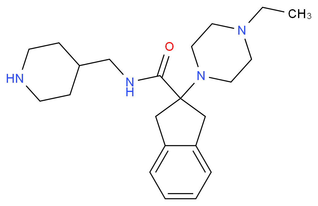 2-(4-ethyl-1-piperazinyl)-N-(4-piperidinylmethyl)-2-indanecarboxamide_分子结构_CAS_)