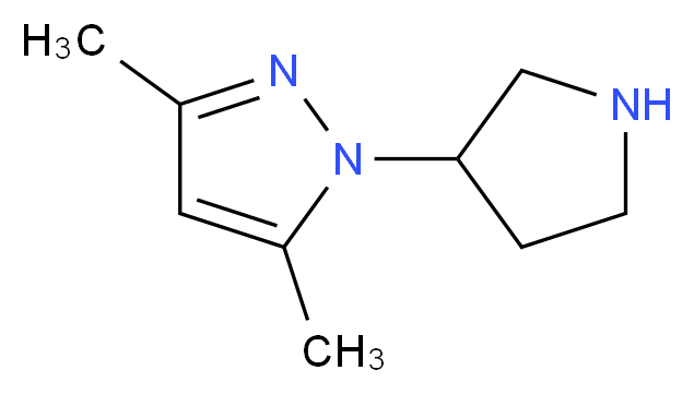 3,5-dimethyl-1-(pyrrolidin-3-yl)-1H-pyrazole_分子结构_CAS_1177347-39-5