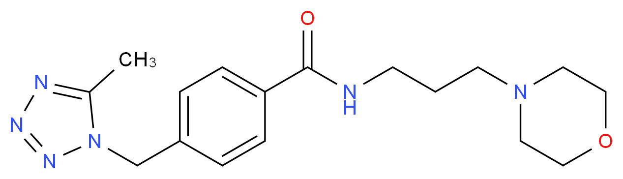 4-[(5-methyl-1H-tetrazol-1-yl)methyl]-N-(3-morpholin-4-ylpropyl)benzamide_分子结构_CAS_)