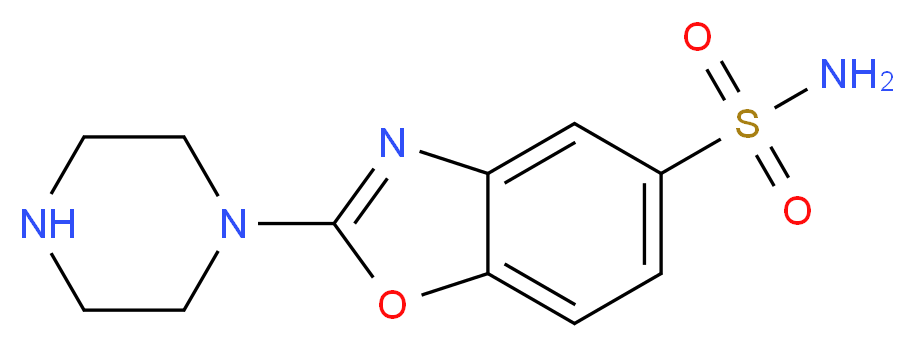 2-Piperazin-1-yl-1,3-benzoxazole-5-sulfonamide_分子结构_CAS_)