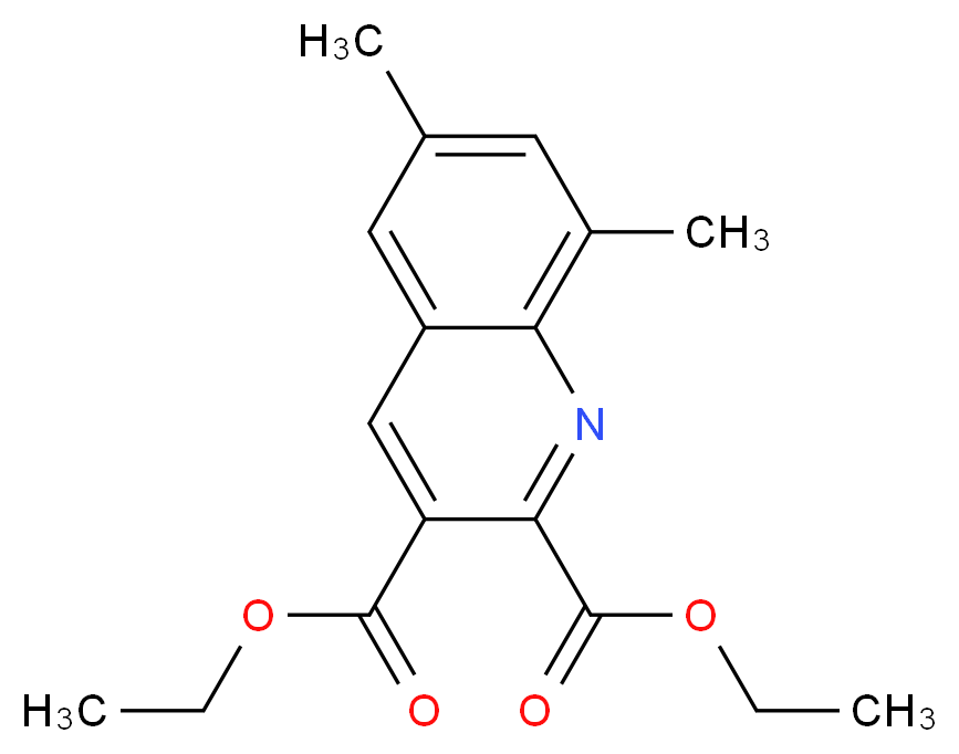 6,8-DIMETHYLQUINOLINE-2,3-DICARBOXYLIC ACID DIETHYL ESTER_分子结构_CAS_948289-08-5)