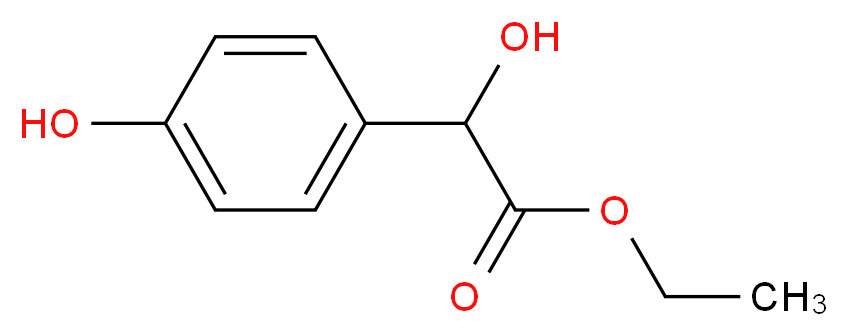 ethyl 2-hydroxy-2-(4-hydroxyphenyl)acetate_分子结构_CAS_68758-68-9