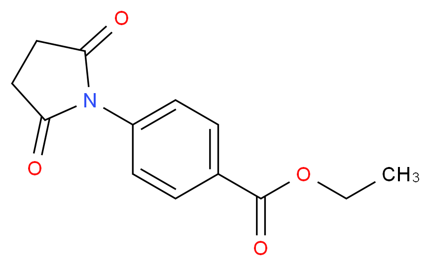 Ethyl 4-(2,5-dioxotetrahydro-1H-pyrrol-1-yl)benzoate_分子结构_CAS_92634-76-9)