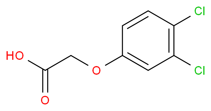 2-(3,4-dichlorophenoxy)acetic acid_分子结构_CAS_588-22-7