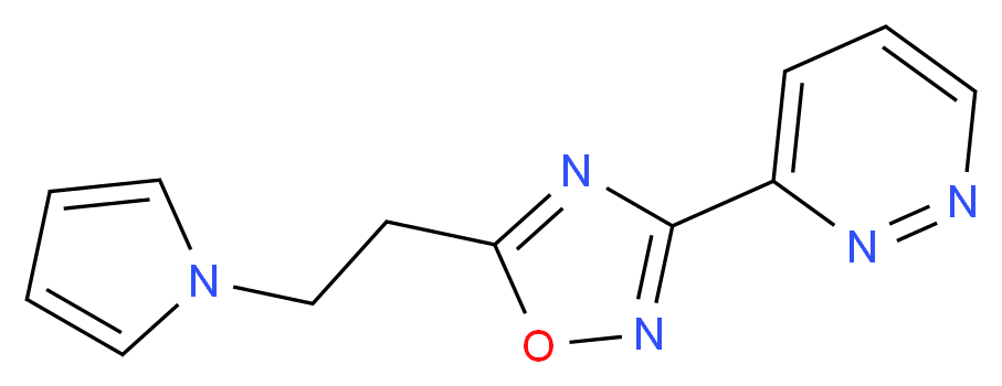 3-{5-[2-(1H-pyrrol-1-yl)ethyl]-1,2,4-oxadiazol-3-yl}pyridazine_分子结构_CAS_)